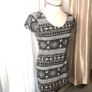Charlotte Russe XL Aztec body con dress